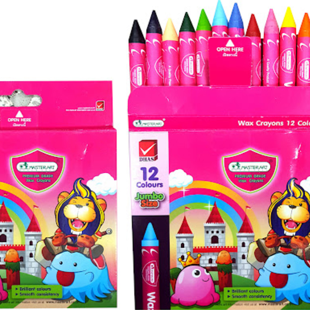 สีเทียน MASTER ART สำหรับเด็ก เนื้อสีเข้ม ไม่หักง่าย