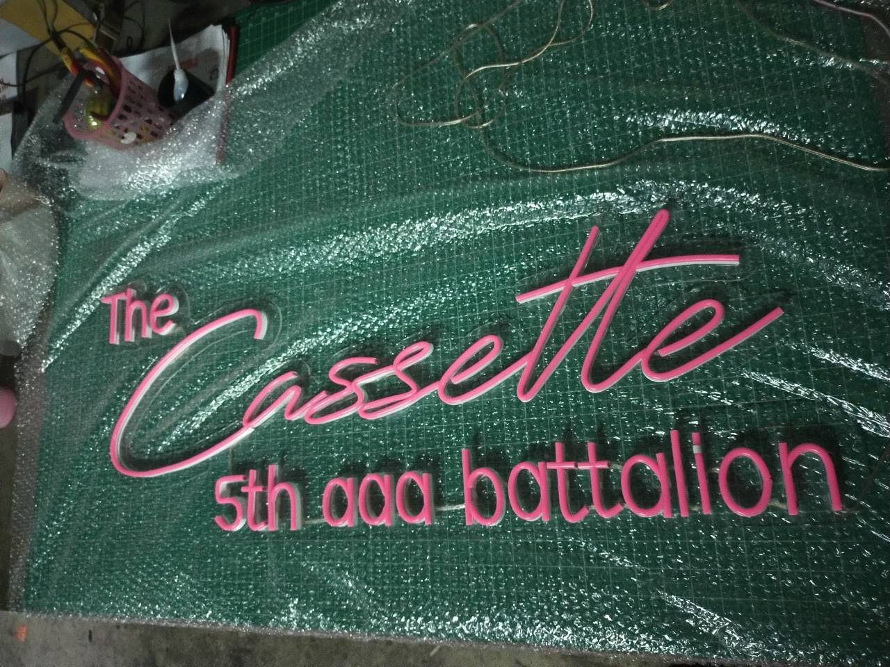 งานป้ายไฟนีออนดัด LED - the cassette 5th aaa battalion