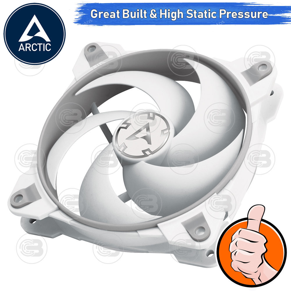 [CoolBlasterThai] ARCTIC BioniX P120 Grey-White Pressure-optimised with PWM PST(size 120 mm.) PC Fan Case ประกัน 10 ปี