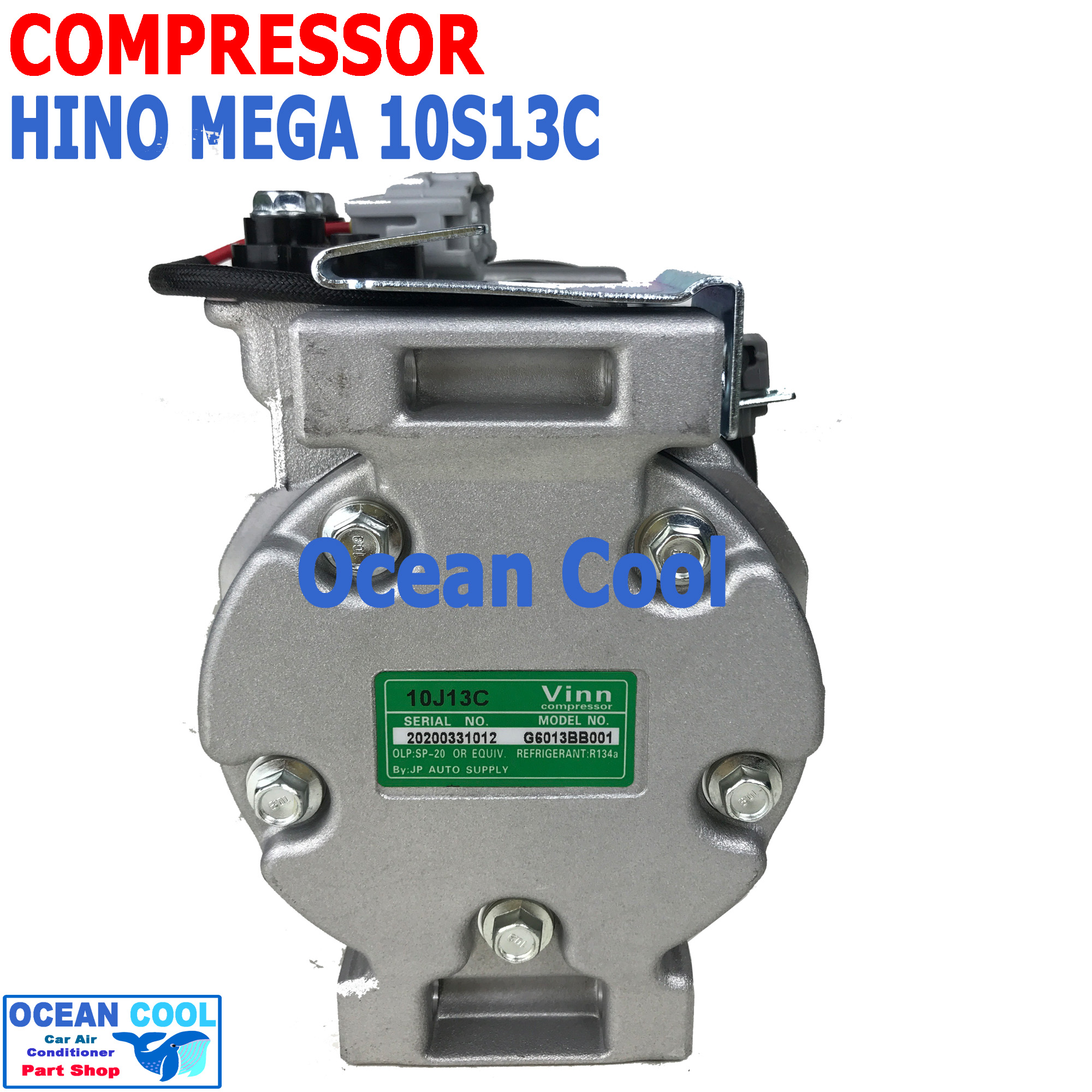 คอมเพรสเซอร์ ฮีโน่ เมก้า 6 ล้อ 10S13C 24V. COM0057 ฮีโน ดรูโทร่ สายพาน ร่อง A 12.5 Compressor Heno Mega druto dutro 720 คอมแอร์รถยนต์ คอมแอร์ ดรูโท่ ดูโท่ ดูโทร่ คอมเพลสเซอร์ ร่องเอ สายพานร่องวี