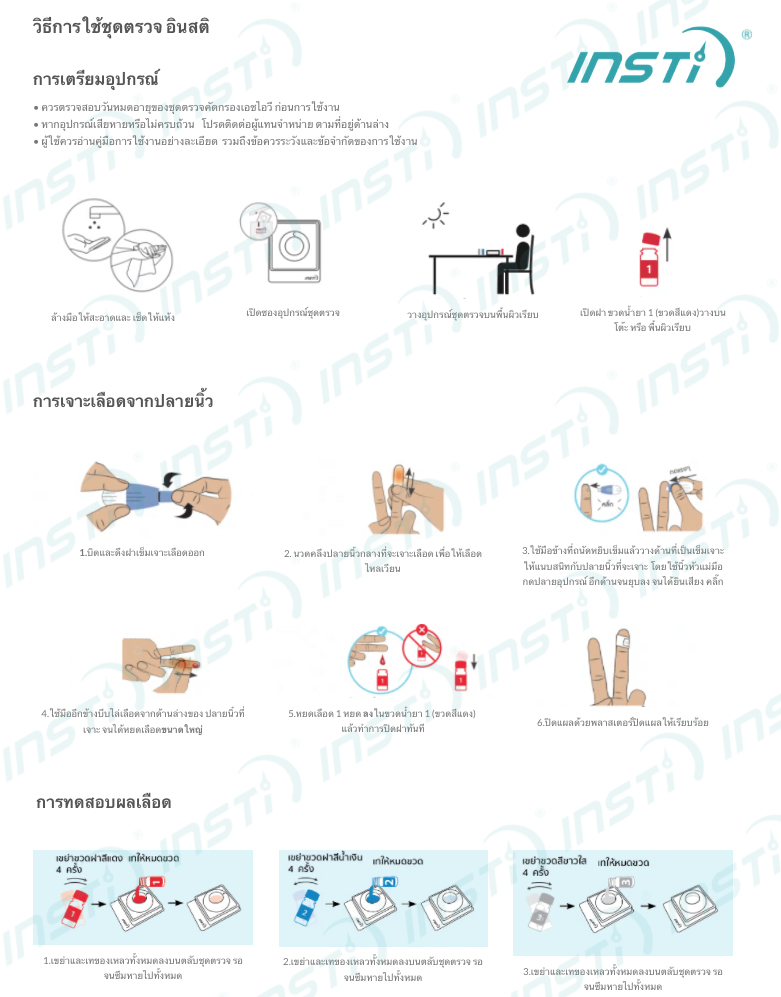 อินสติ INSTI HIV Self Test Kit จำนวน 3 ชุด
