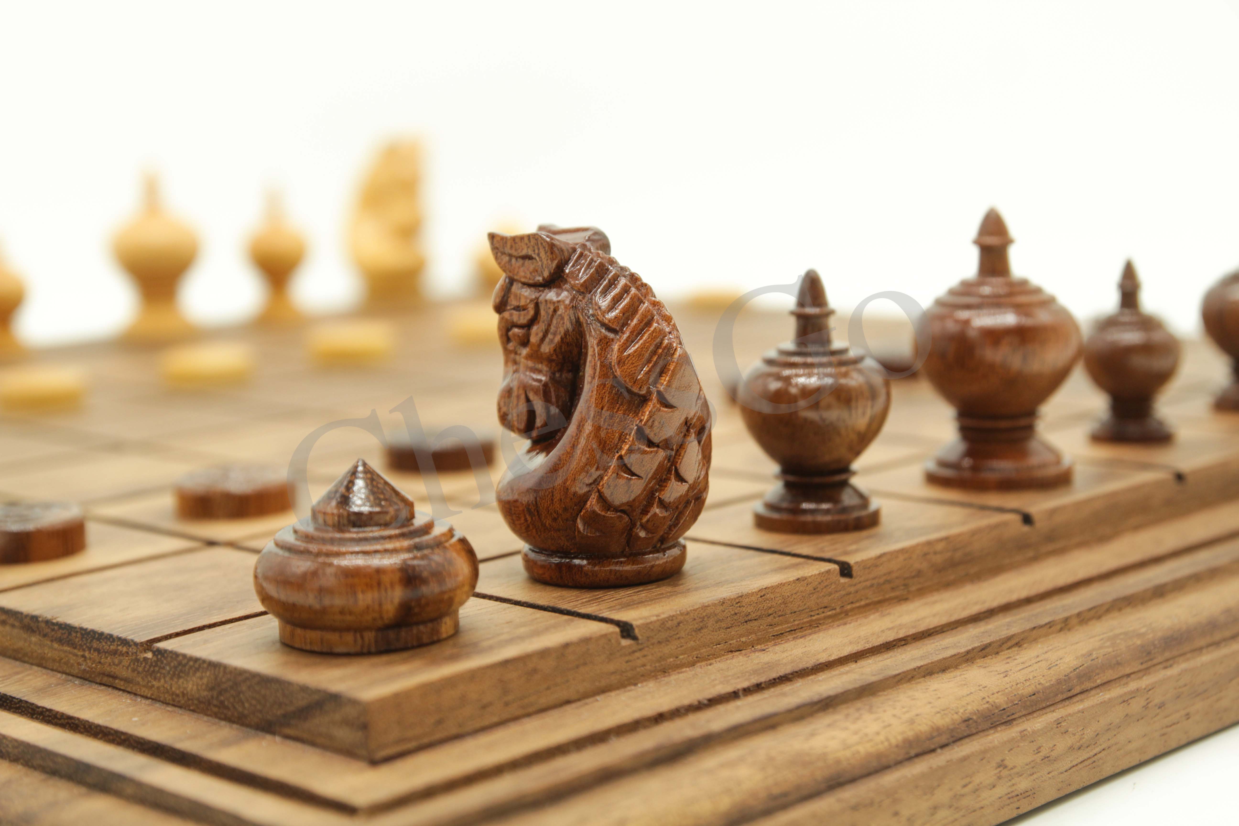 ชุดหมากรุกไทยไม้พฤกษ์(ตัวไม้รุ่นหงส์มังกร)