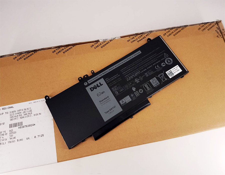 Battery Dell Latitude E5270, 4-Cell, 62Wh, แบตเตอรี่ Dell 6MT4T ของแท้รับประกันศูนย์ Dell Thailand On-site Service