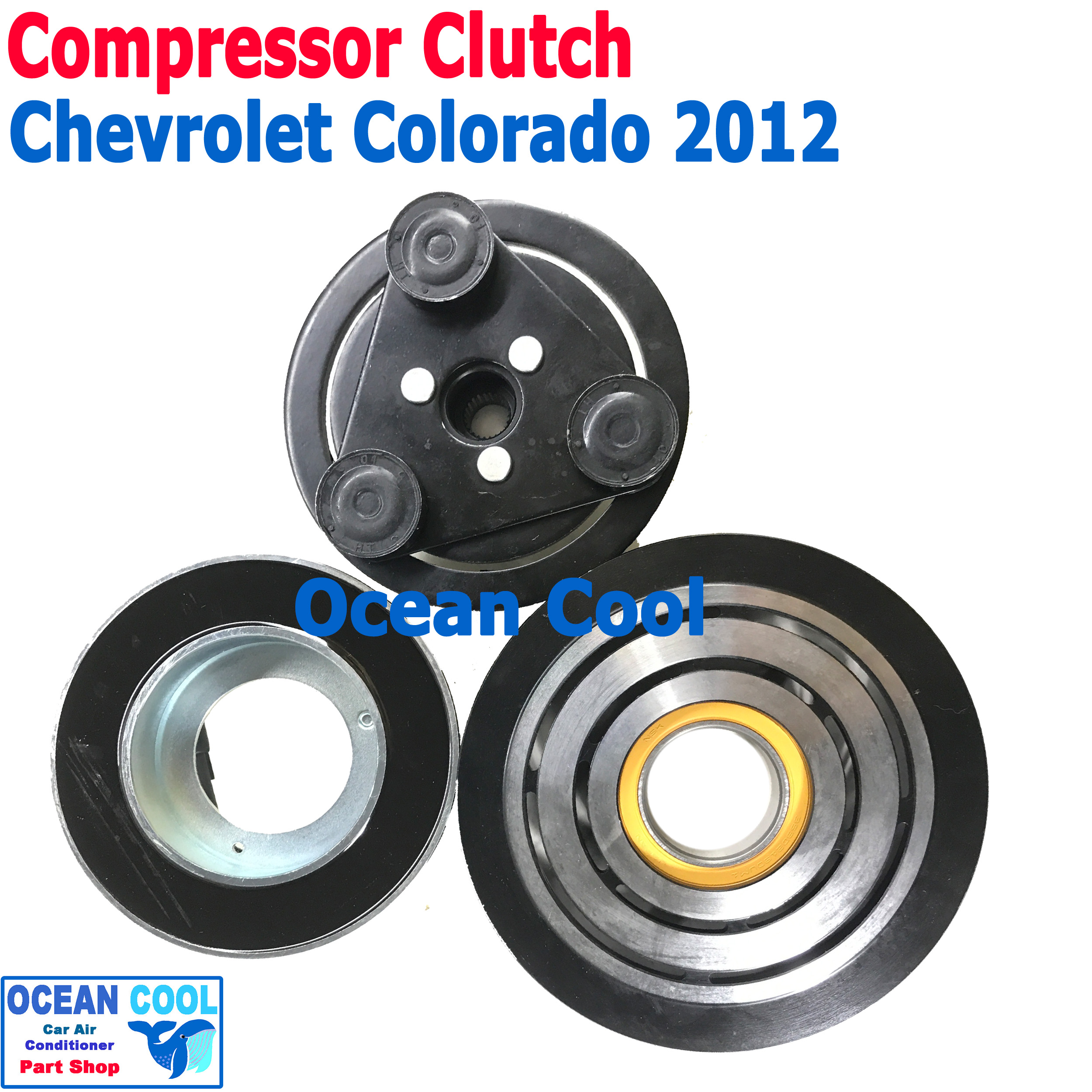 คลัชคอมแอร์ เชฟโรเล็ต โคโรลาโด 2012 - 2019 MGC0053 ลูกปืนมู่เล่ NSK แท้ Compressor Clutch Chevrolet Corolado 2012 - present ชุดหน้าคลัชคอมแอร์ อะไหล่ แอร์ รถยนต์ 2013 2014 2015 2016 2017 2018