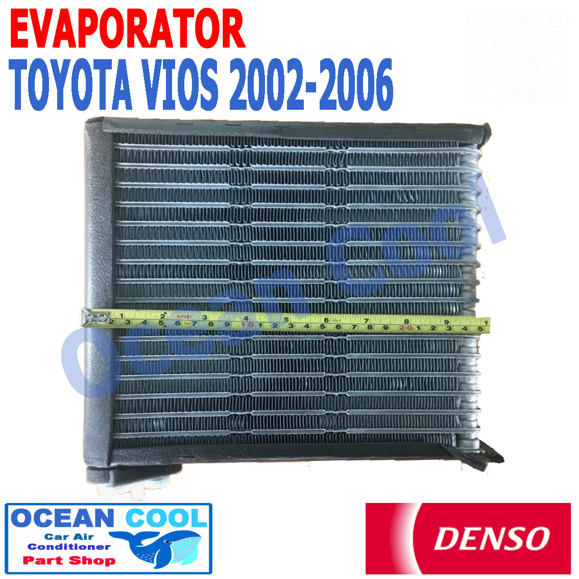 คอยล์เย็น วีออส 2002 - 2006 EVA0008 DENSO เเท้ TG447600-88914D Evaporator TOYOTA VIOS ตู้แอร์ คอยเย็น โตโยต้า วีอ๊อส พ.ศ 2545 ถึง 2549 อะไหล่ แอร์ รถยนต์ 2003 2004 2005