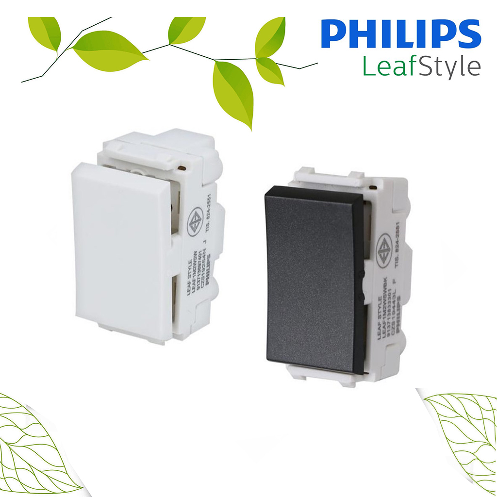 สวิตช์ไฟสองทาง รุ่นลีฟ LeafStyle 1M size 2 way switch PHILIPS