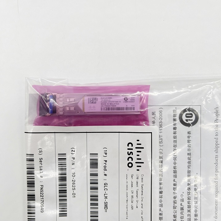 NEW Cisco GLC-LH-SMD= / 10-2625-01 [TorCompTH Thailand - ขาย จำหน่าย ราคา] Cisco 1000BASE-LX/LH SFP transceiver module, MMF/SMF, 1310nm, DOM