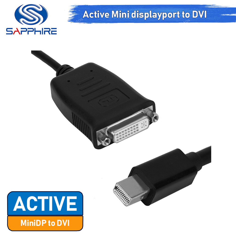 [CoolBlasterThai] สาย Sapphire Active Mini displayport to DVI (DVI-I Dual Link) No Box