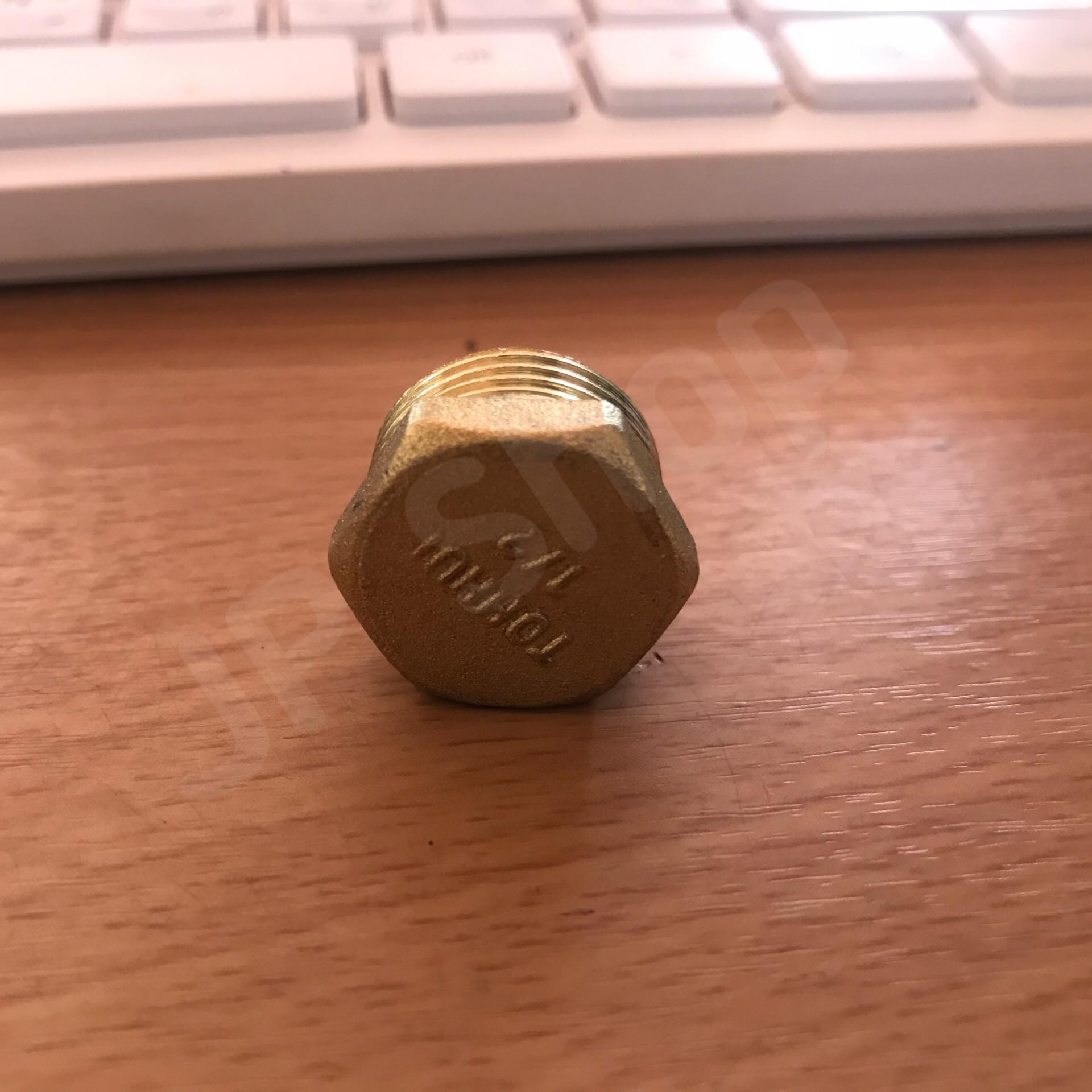 ฝาปิดทองเหลือง ขนาด 4 หุน เกลียวนอก ฝาปิด ทองเหลือง 4 หุน #0854