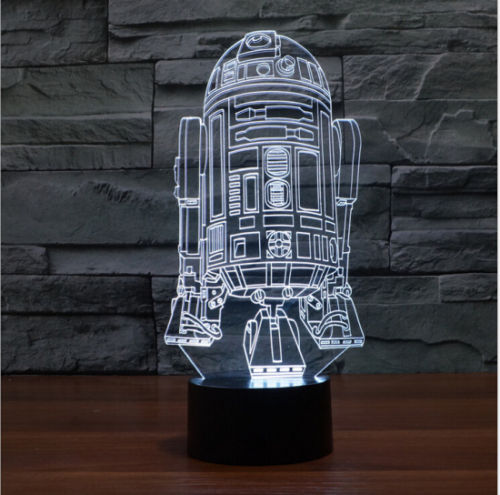 โคมไฟ LED 7 สี R2-D2 - Star Wars Lamp