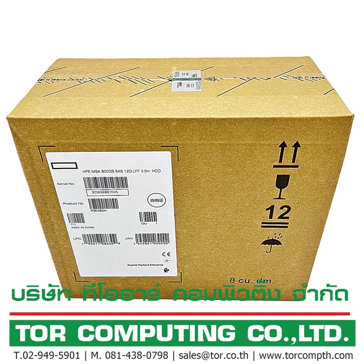 NEW, HP P9M80A [TorCompTH Thailand - ขาย จำหน่าย ราคา] HP MSA 800GB 12G SAS SSD 2.5" SFF Mixed Use Solid State Drive for MSA Storage