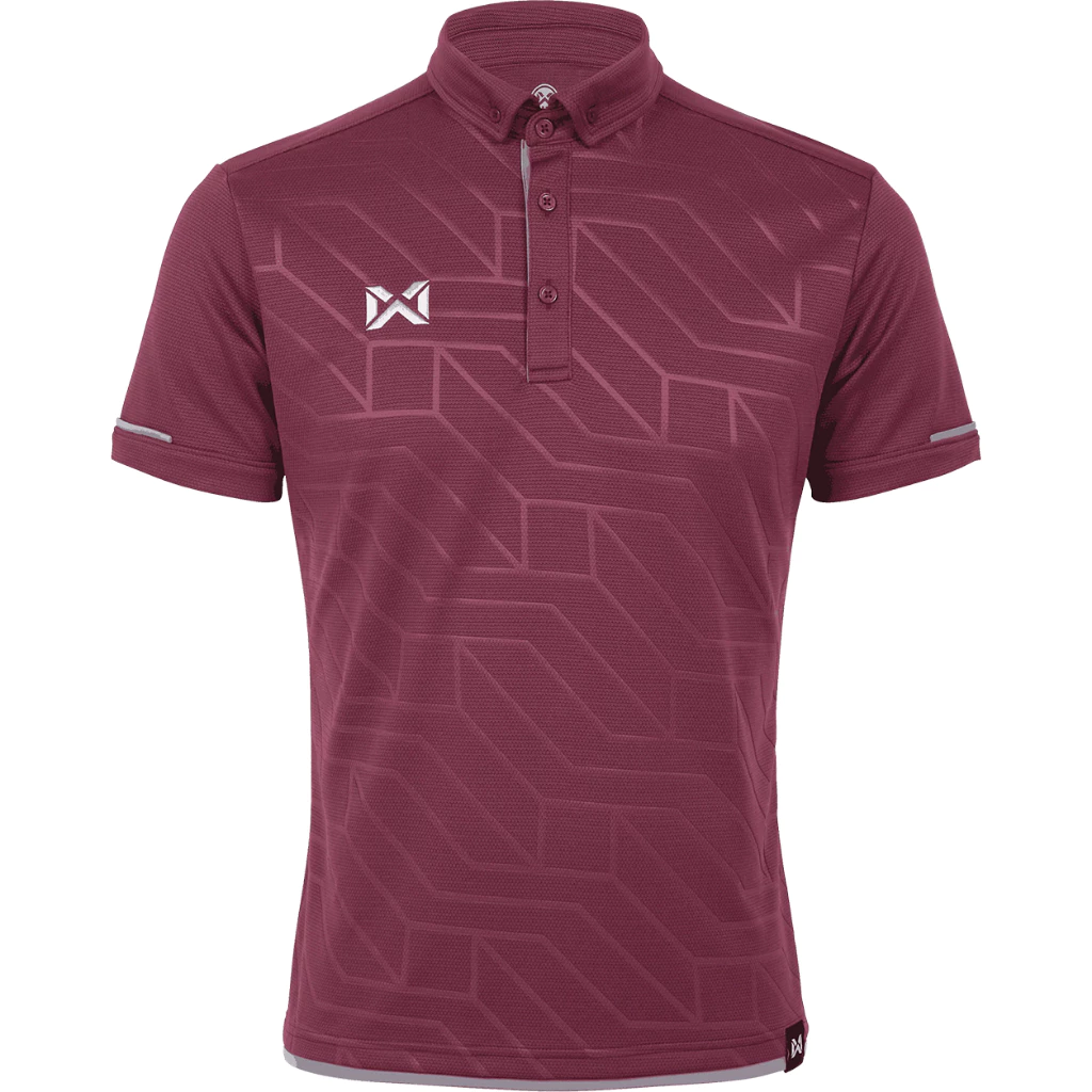 WARRIX (วอริกซ์) VIVIDUS POLO ลิขสิทธิ์แท้ 100% เสื้อโปโลสปอร์ต สีแดงเลือดหมู
