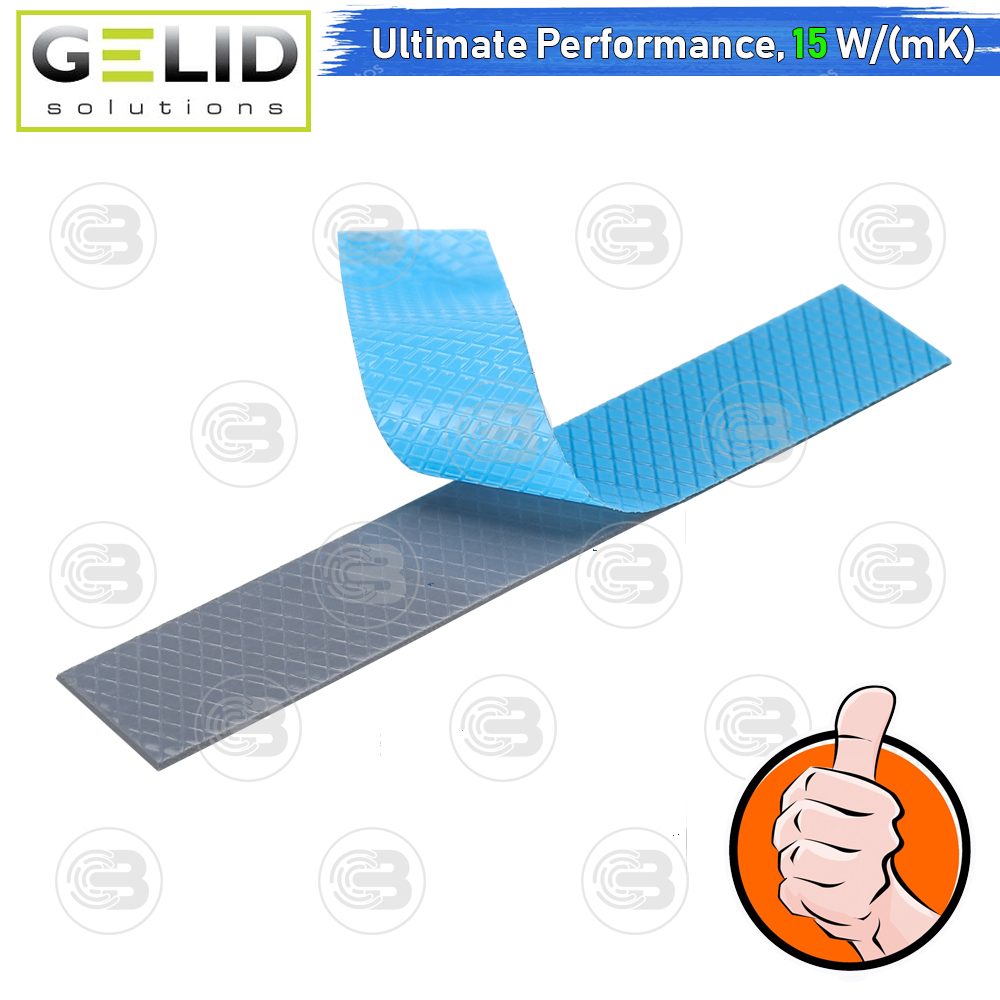 [CoolBlasterThai] GELID GP-ULTIMATE Thermal Pad (2 PCS) 120x20x1.0 mm./15.0 W/mK (TP-VP04-R-B)