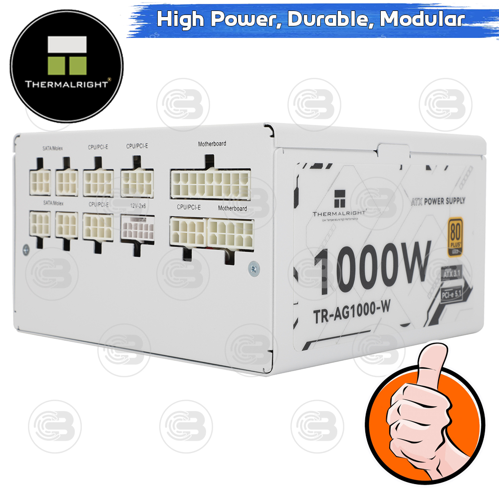 [CoolBlasterThai] Thermalright Power Supply 1000W 80 Plus Gold Full Modular (AG-1000-W) ประกัน 10 ปี