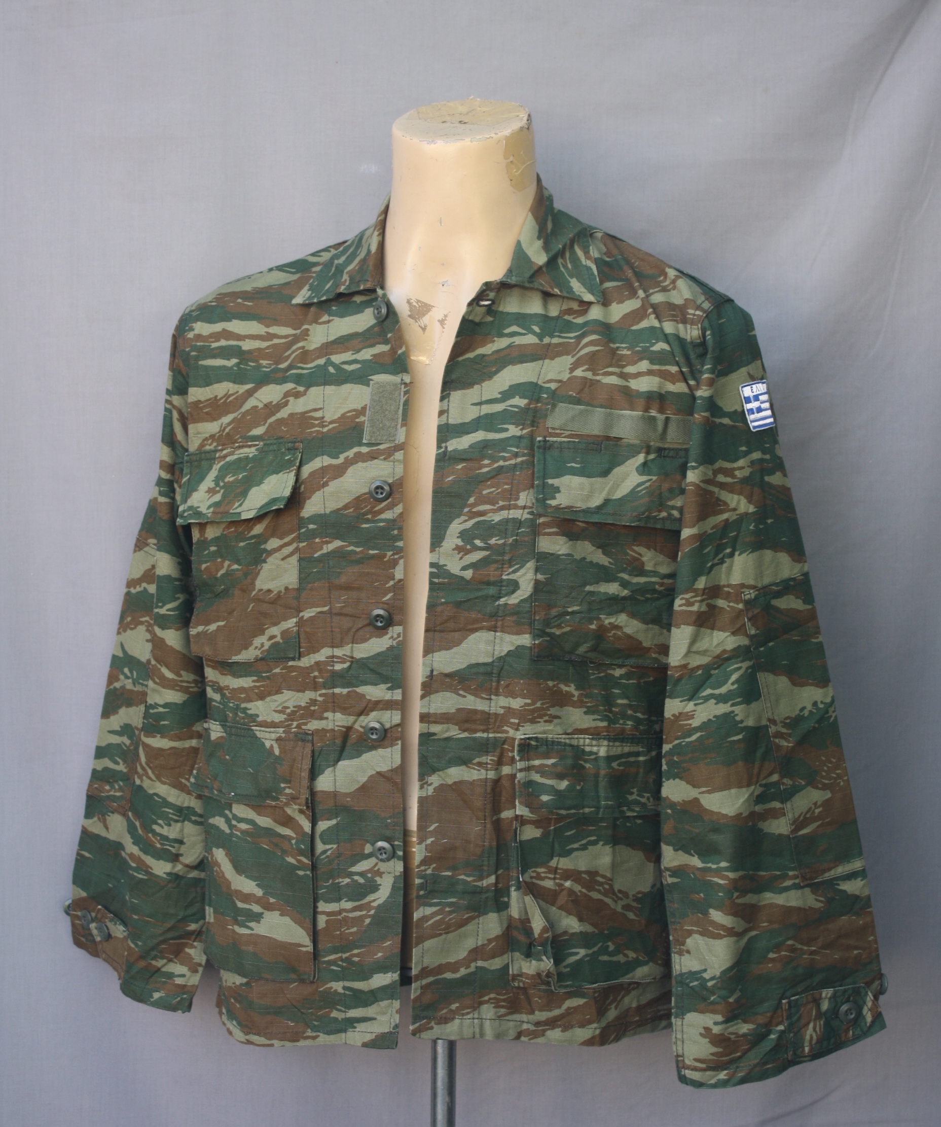 เสื้อทหาร Greek ผ้าตาราง ลาย second series of "lizard" camouflage