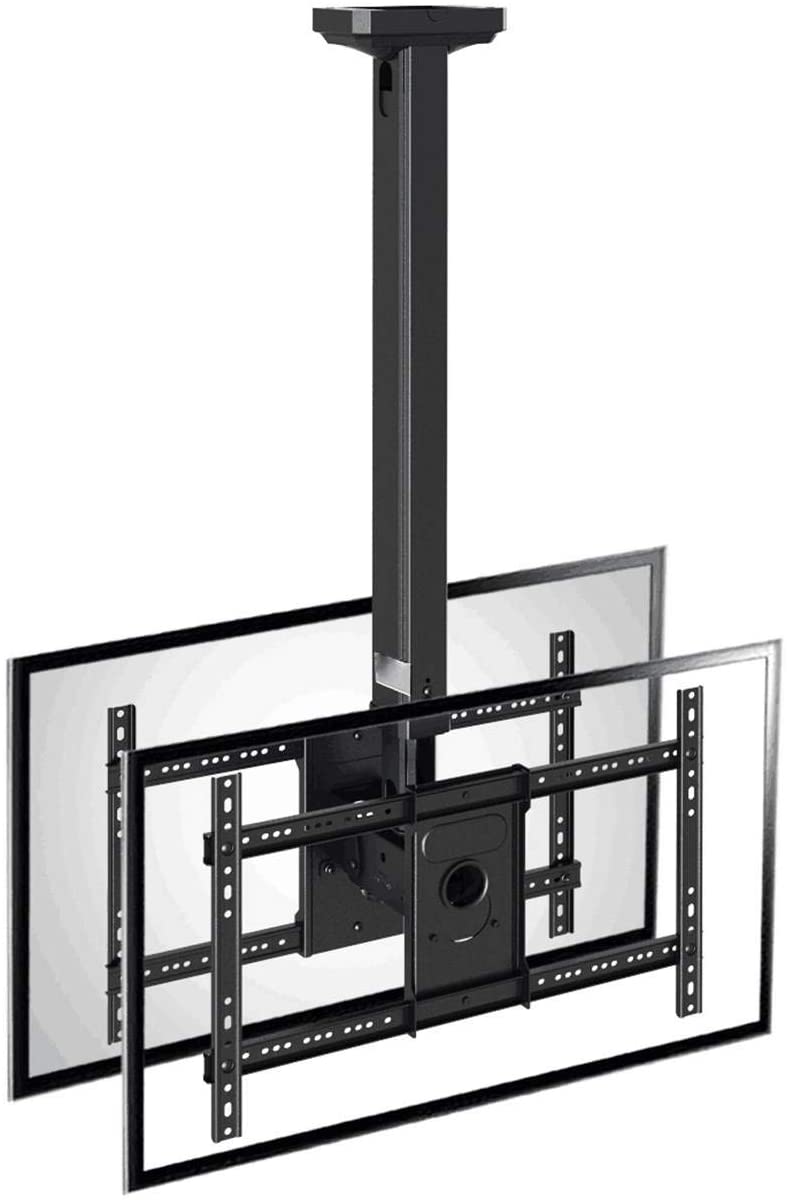 T5520(Dual Screen) ขาแขวนทีวี ติดเพดาน 2 จอ Professional Telescopic Ceiling Mount for 2 Monitor/ LED TV, Max VESA 600x400 mm., Weight Capacity 56.8 Kg.