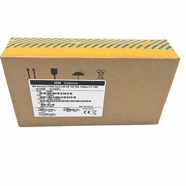 NEW, IBM 00AR388 00AR324 2076-AHE1 [TorCompTH Thailand] IBM 300GB 15K 12Gb SAS 2.5IN HDD for 2076-524 V7000 Gen2