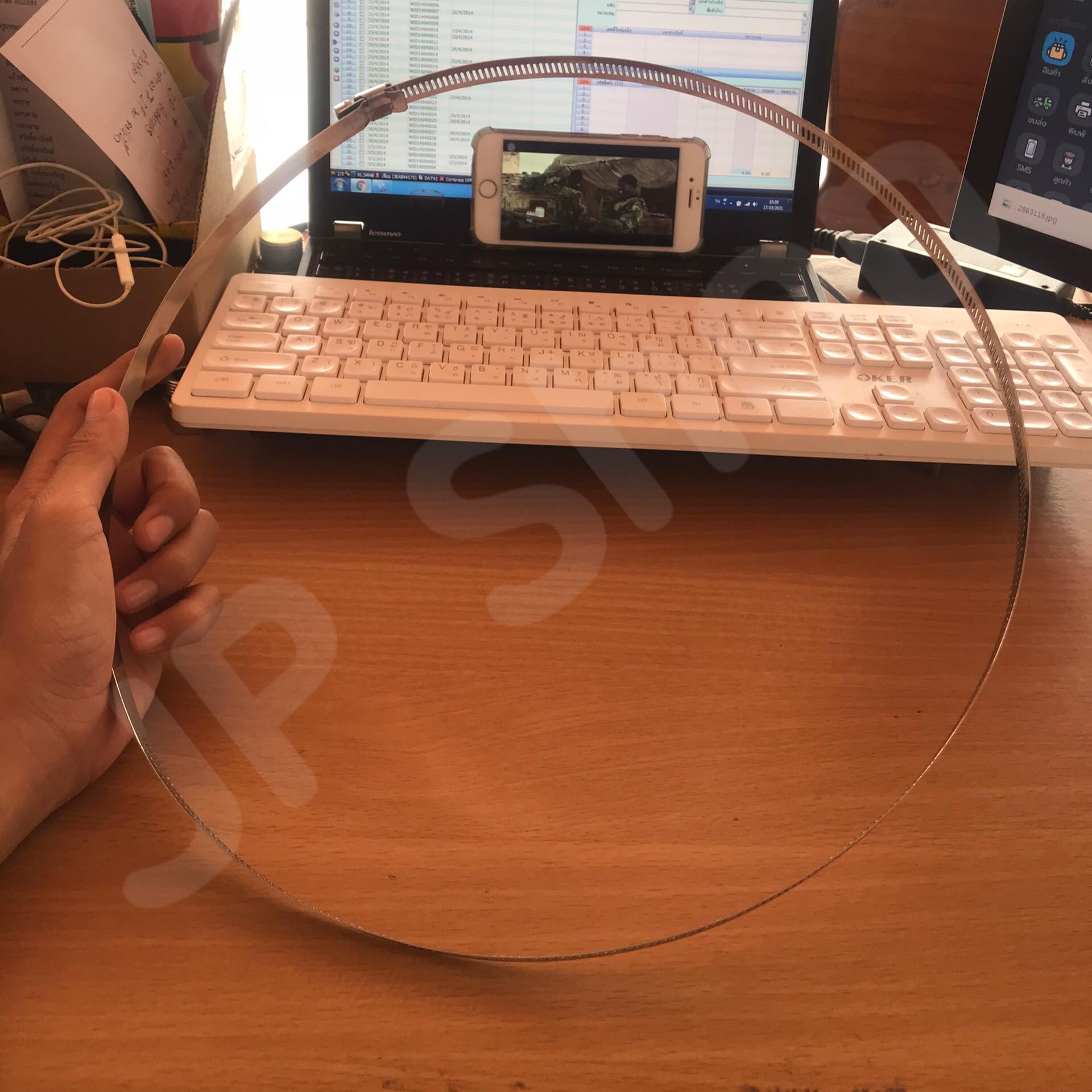 ปลอกรัดเส้นผ่านศูนย์กลาง330 (12 มม.) แคลมป์รัดท่อสแตนเลส 304 #00330