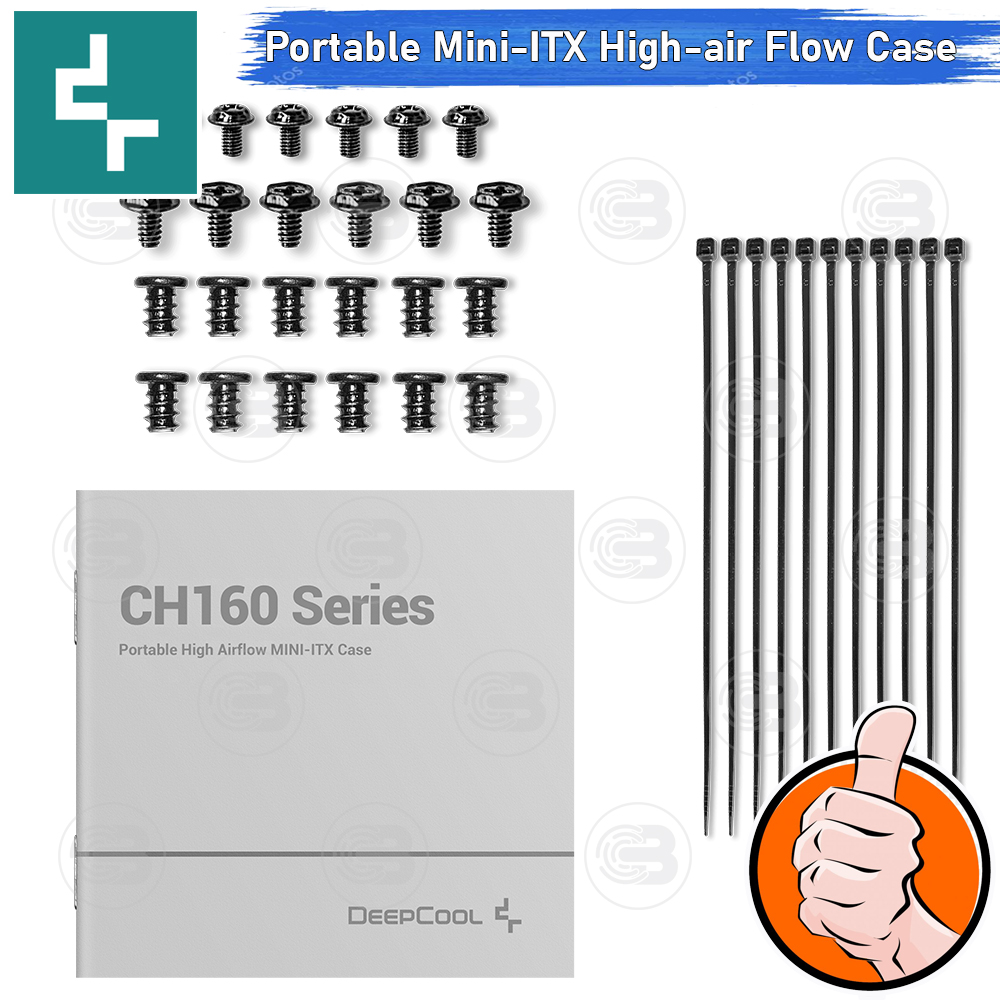 [CoolBlasterThai] DEEPCOOL CH160 Mini-ITX High-Airflow PC Case Black ประกัน 1 ปี