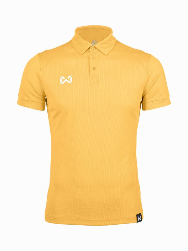 Warrix Vaffle Polo Shirt รหัส WA-222PLACL34 เสื้อโปโล วอริกซ์ แขนสั่น สีเหลืองทอง Y3