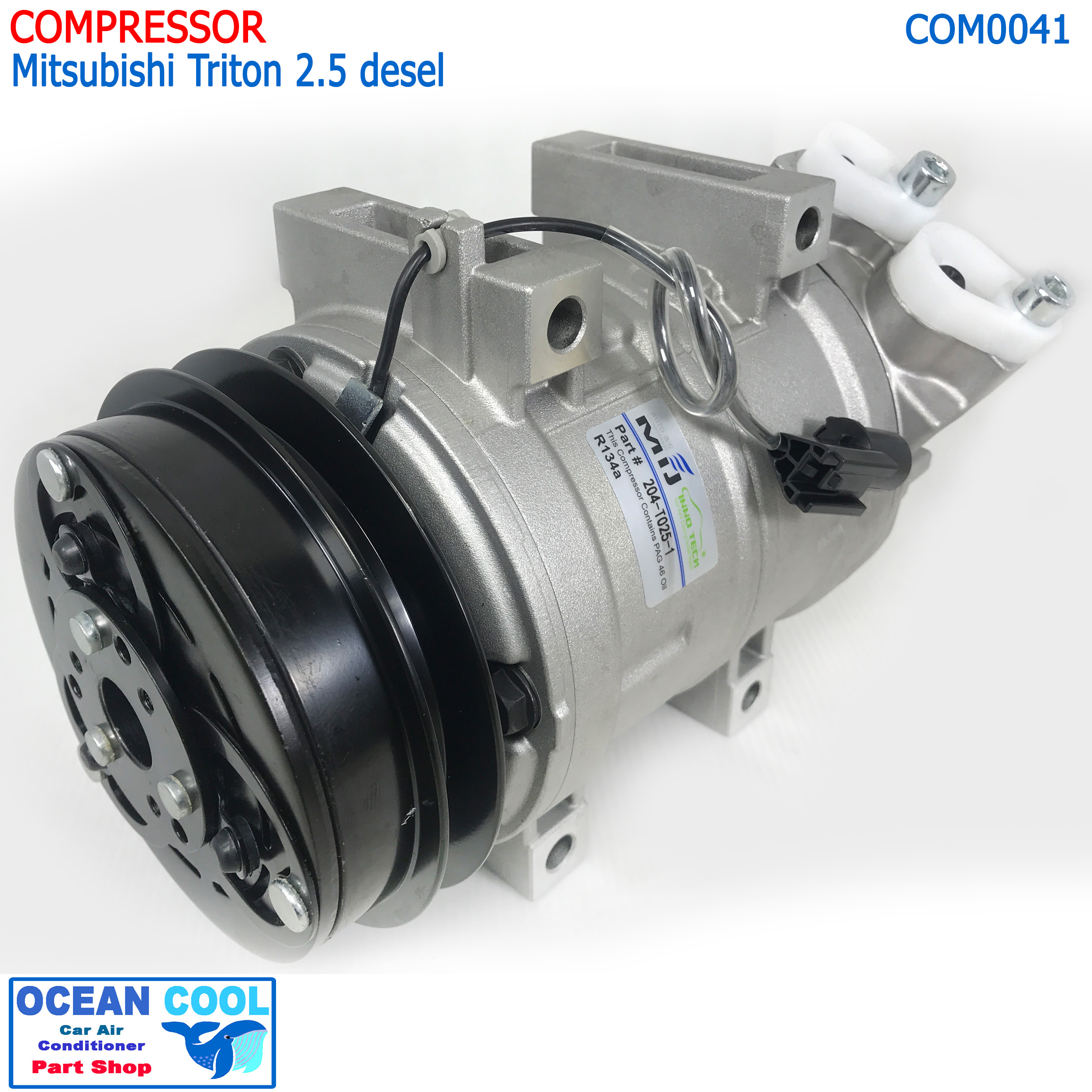 คอมเพรสเซอร์ ไทรทัน เครื่อง 2.5 ดีเซล 2005 - 2014 COM0041 Compressor Mitsubishi Triton 2.5 desel คอมเพลสเซอร์ มิตซูบิชิ ไททัน คอม คอมแอร์รถยนต์ คอมแอร์