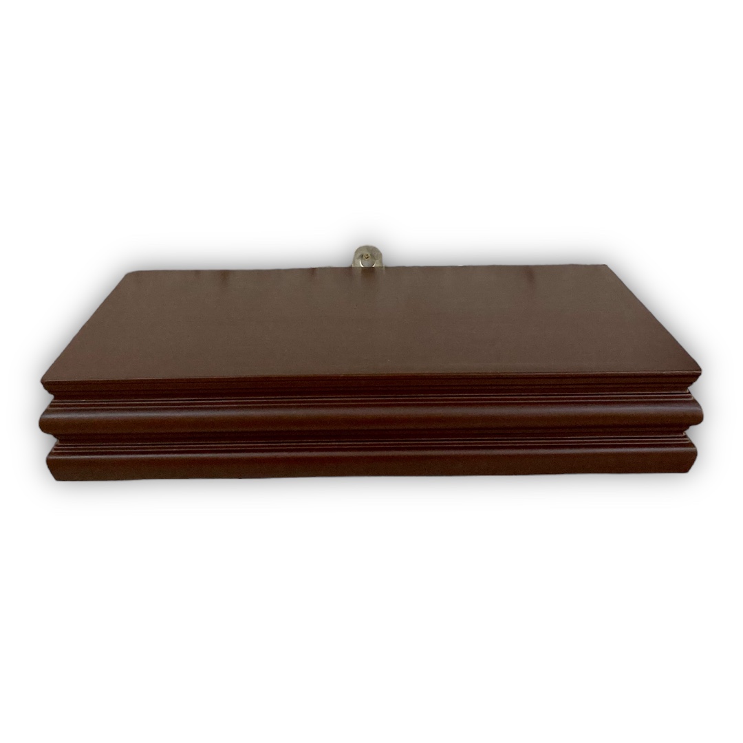 หิ้งโมเดิร์นลายบัว สีน้ำตาล