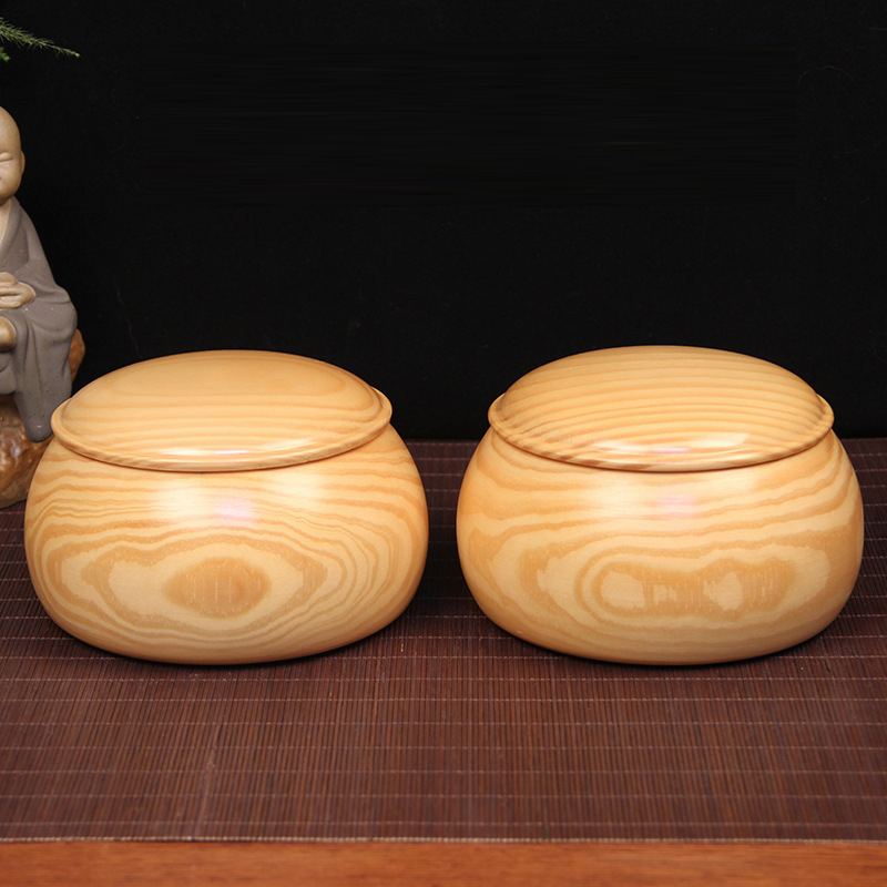 โถหมากล้อมไม้สปรูซ spruce (2ใบ)