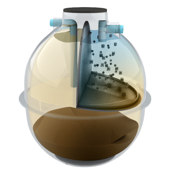 ถังบำบัดน้ำเสียไฟเบอร์กลาส PP พีพี รุ่น ECO-ES (รุ่นใหม่) ขนาด 850 - 21,000 ลิตร + ท่อเฟล็กซ์