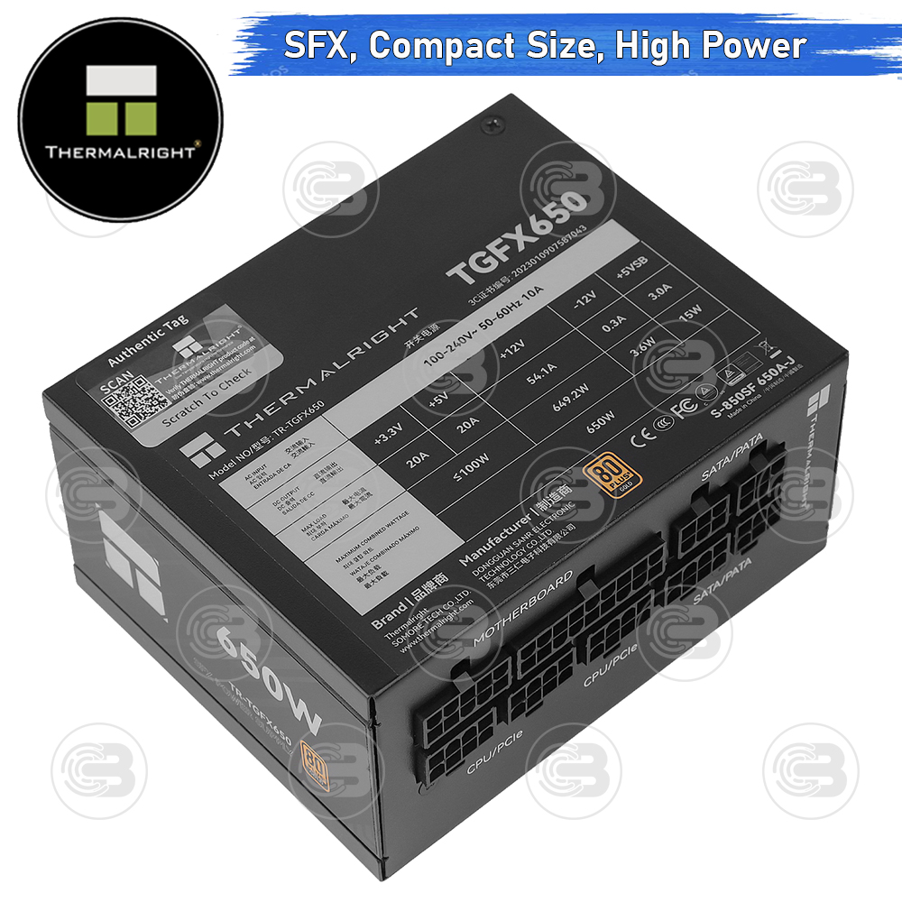 [CoolBlasterThai] Thermalright SFX Power Supply 650W 80 Plus Gold Embossed Full Modular (TGFX 650) ประกัน 5 ปี