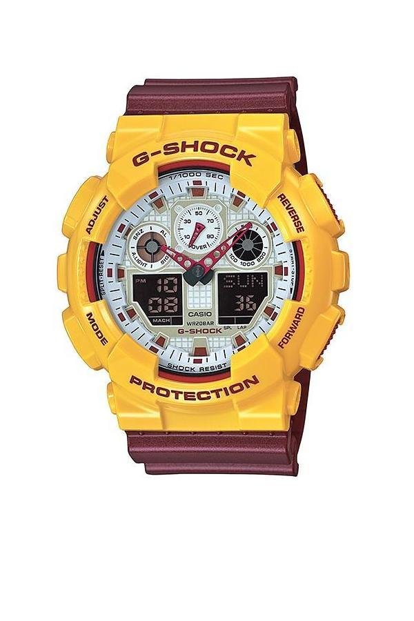 CASIO G-Shock นาฬิกาข้อมือ Yellow/Red รุ่น GA-100CS-9ADR