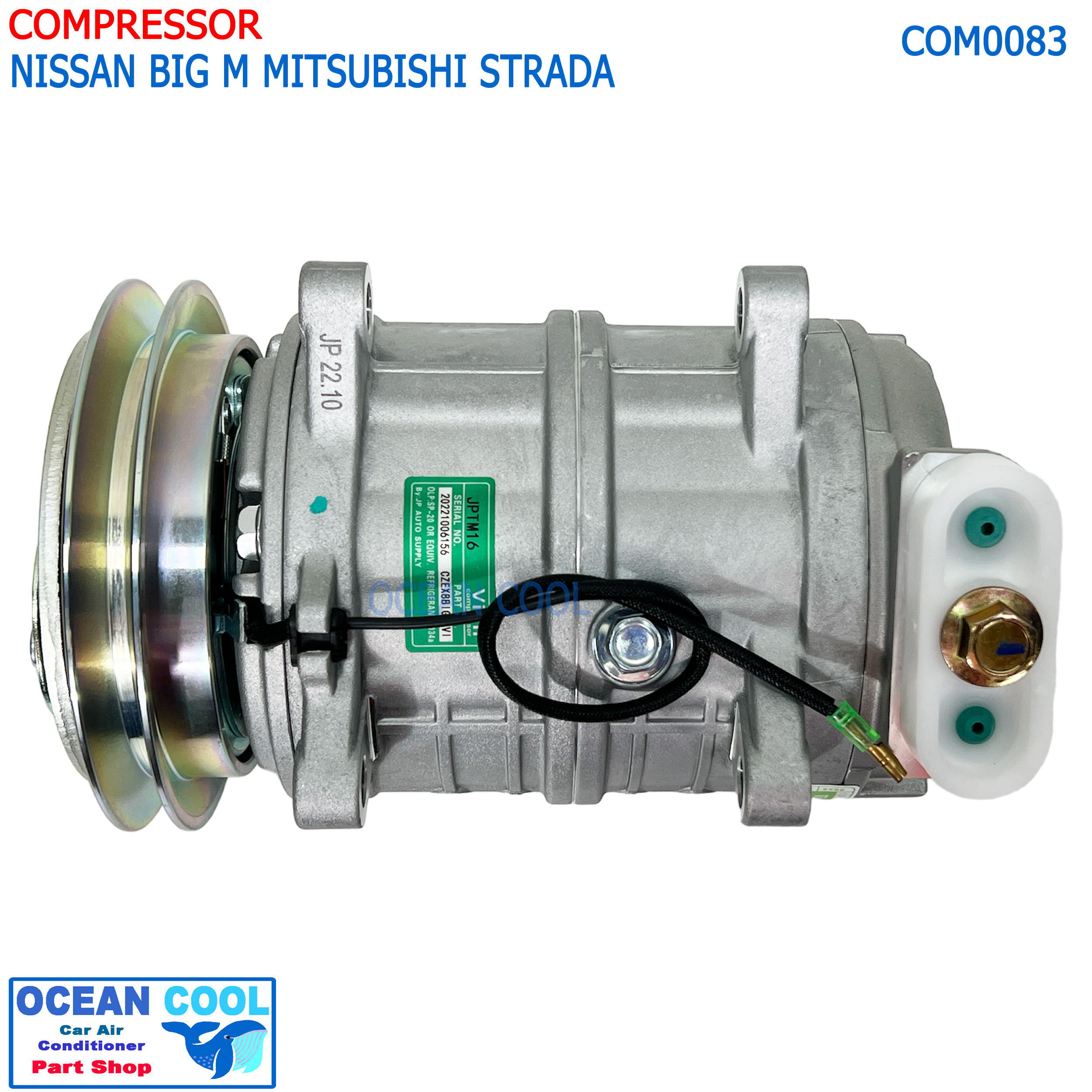 คอมเพรซเซอร์ นิสสัน บิ๊กเอ็ม 1995 -1997 มิตซูบิชิ สตาร์ด้า , L200 COM0083 COMPRESSOR FOR NISSAN BIG M MITSUBISHI STRADA คอมแอร์ คอม คอมเพสเซอร์ 1996
