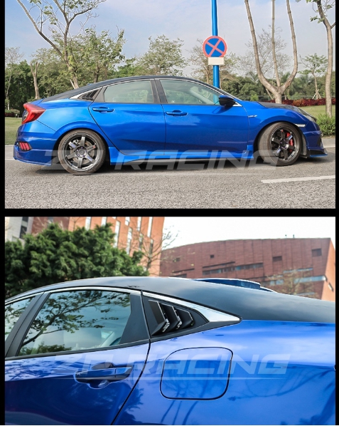 ครอบช่องกระจกหลัง CIVIC FC MUSTANG Style ตรงรุ่น รับประกัน 1 ปี ปี 2016-2022