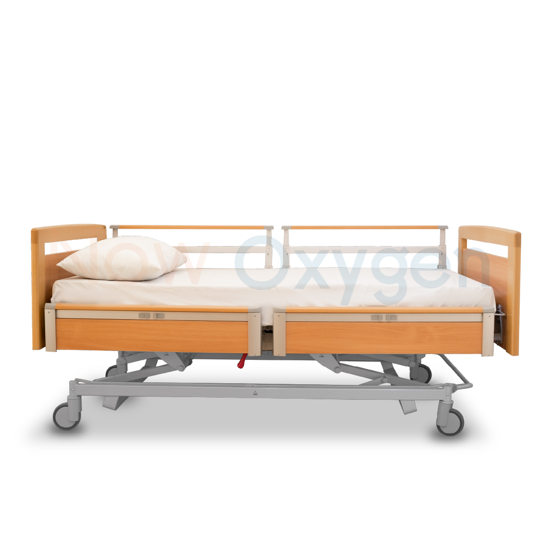 เตียงผู้ป่วยสูงอายุไฟฟ้า ดีไซน์แบบไม้ 7 ฟังก์ชั่น ยี่ห้อ HAELVOET รุ่น Lago Care รับประกันศูนย์ไทย 6 ปี
