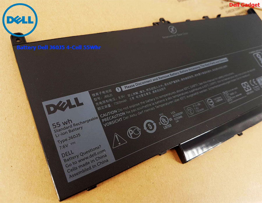 Battery Dell Latitude E7270, 4-Cell, 55Whr แบตเตอรี่ J60J5 ของแท้รับประกันศูนย์ Dell Thailand On-site Service