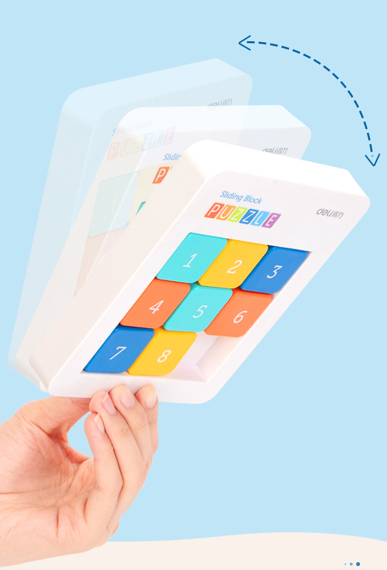 เกมเรียงตัวเลข(แม่เหล็ก) Deli Sliding Block Puzzle ของแท้