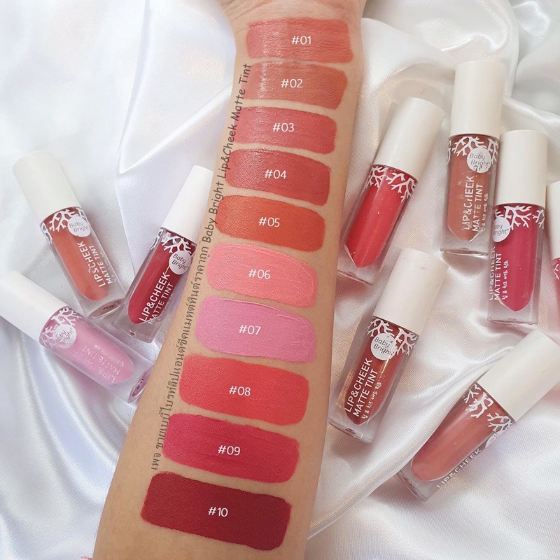 แท้พร้อมส่ง‣ Baby Bright Lip & Cheek Matte Tint 2.4g เบบี้ ไบรท์ ลิปแอนด์ชีค แมท ทินท์ ลิปทินท์