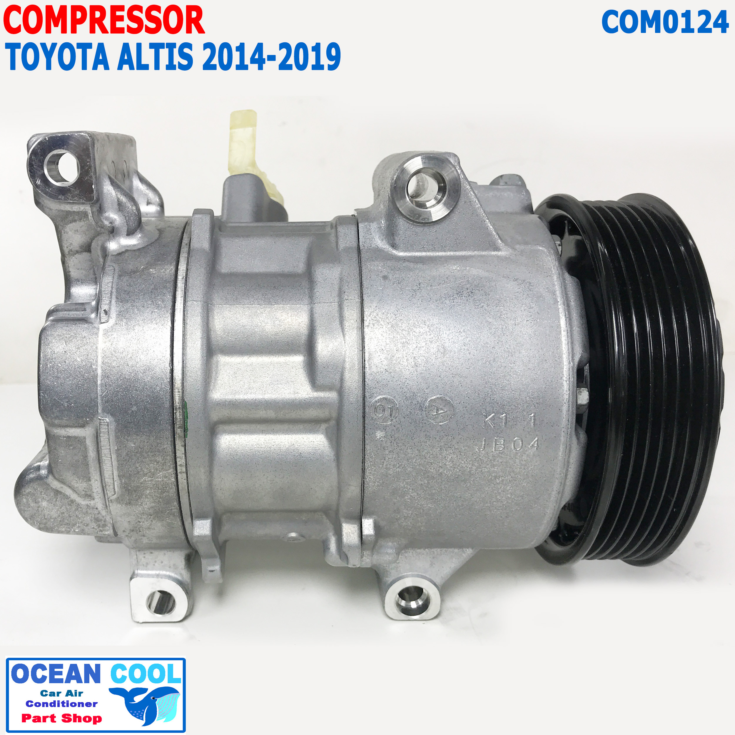 คอมเพรสเซอร์ โตโยต้า อัลติส 2014 - 2019 COM0124 DENSO 447280-6571 6SES14C Compressor Toyota Altis 447250-0351 คอมแอร์รถยนต์ คอมแอร์ คอมเพลสเซอร์ R134A CONTROL VALVE