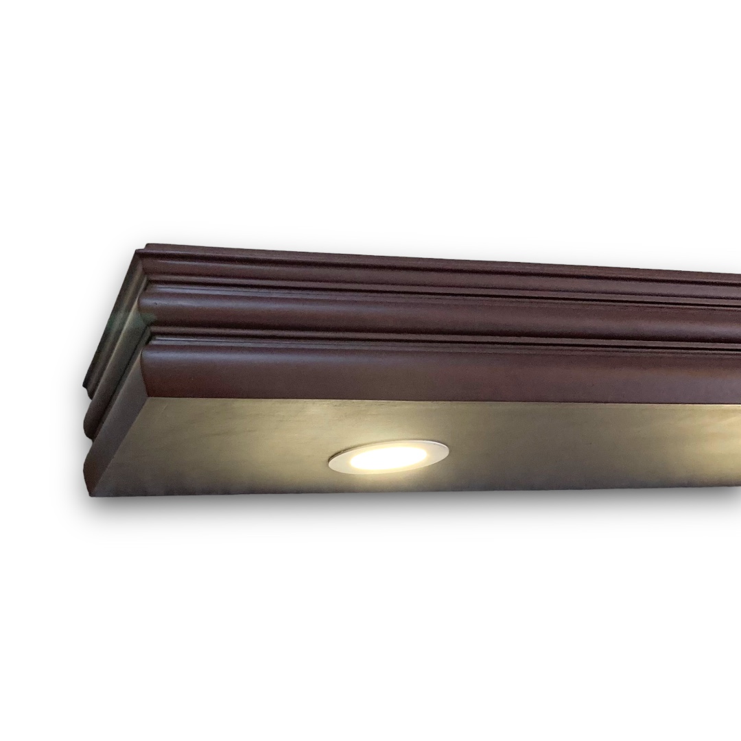 กล่องไฟลายบัว สีน้ำตาล