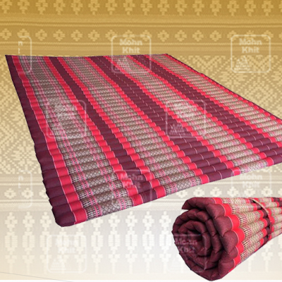ที่นอนระนาดจัมโบ้ ที่นอนสุขภาพ ไม่ปวดหลัง 6 ฟุต(180x180Cm) //Wave mattresses Spa//Our traditional roll-up Thai Mattress is hand stuffed with natural kapok.