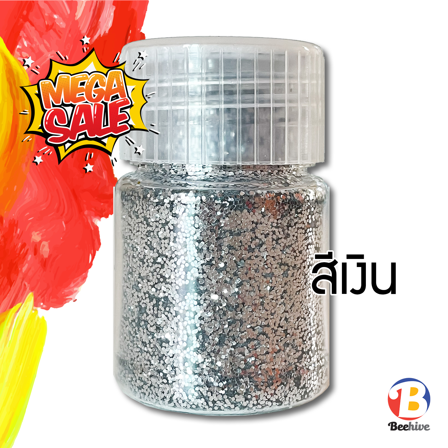 ผงกากเพชร Beehive เม็ดละเอียด ประกายเงางาม 10 กรัม