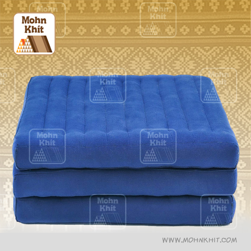ที่นอนขิด3พับพิเศษ 60x200x7Cmสีพื้น//Large 3 part mattresses Thai Mattress is hand stuffed with natural kapok.