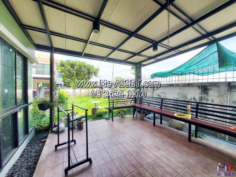 ขายบ้านเดี่ยวหลังริม ใกล้สวนสาธารณะ ย่าน รังสิต คลอง3 บึงยี่โถ ธัญบุรี ปทุมธานี : ม.บ้านฟ้ากรีนพาร์ค รังสิต-คลอง3 : 2 ชั้น 56.8 ตร.วา
