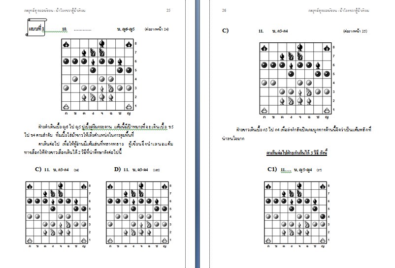 หนังสือหมากรุกไทย กลยุทธ์สุดยอดเซียน ฉบับม้าโยงขวาสู้ม้าเทียม