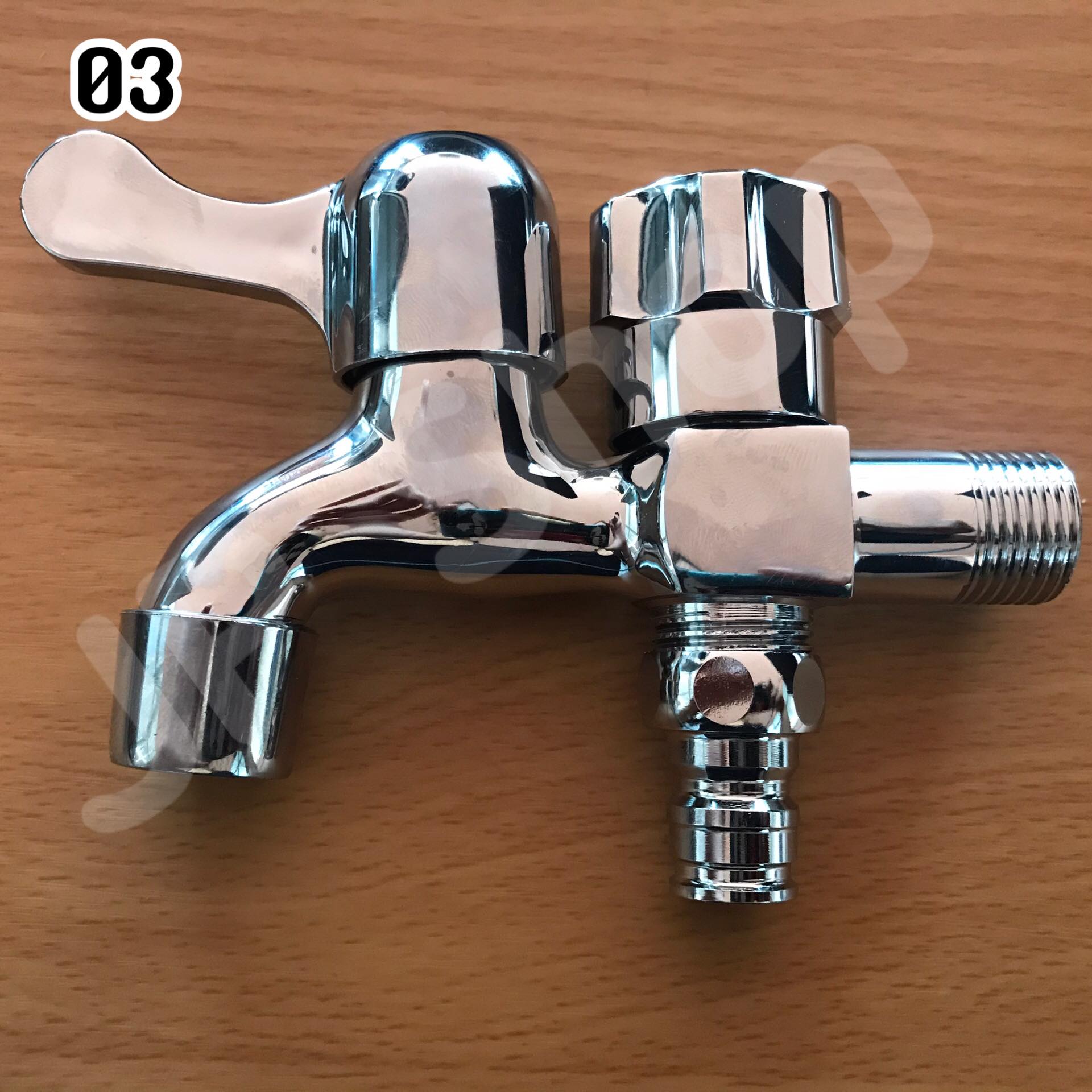 ก๊อกน้ำสแตนเลสวาวล์ด้านในเป็นทองเหลือง ขนาด 4 หุน ก๊อกน้ำอเนกประสงค์ ก๊อกน้ำคู่เครื่องซักผ้า ก๊อกน้ำ หัวก๊อกสระน้ำ ก๊อกน้ำ 2 ทาง 03 #003200