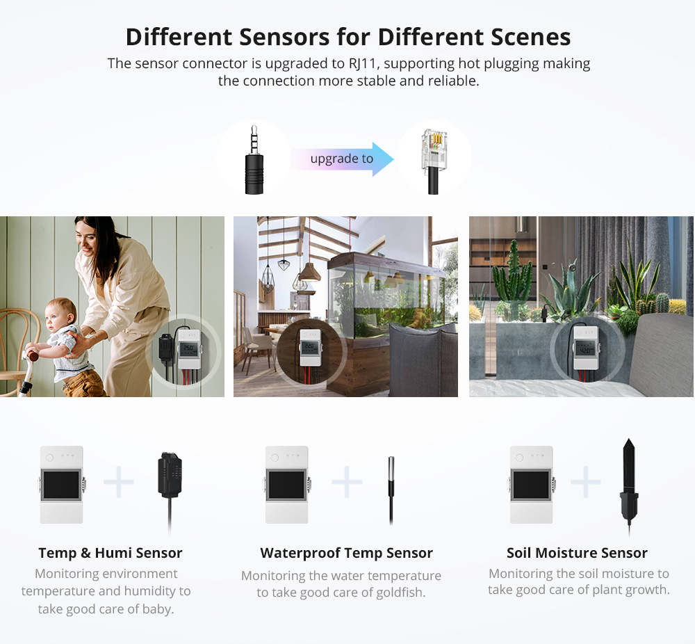 Sonoff TH Elite 16A/20A สวิตช์ตรวจสอบอุณหภูมิ และความชื้น ผ่าน eWeLink Alexa Google