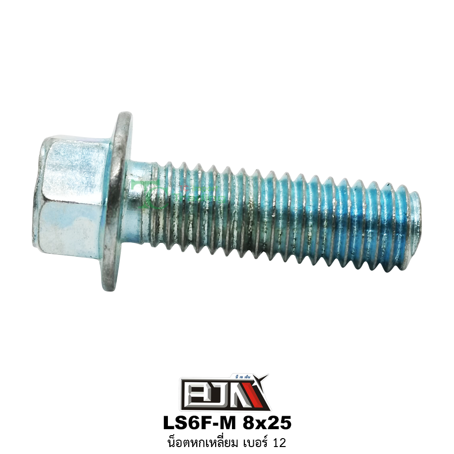 LS6F-M 8x25 น็อตหกเหลี่ยมเบอร์ 12 ( 1 ถุงมี 50 ตัว )