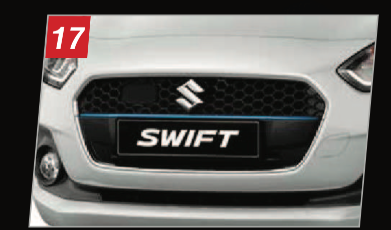 คิ้วกระจังญี่ปุ่นแท้สีน้ำเงิน [GLX] SWIFT2018-ON