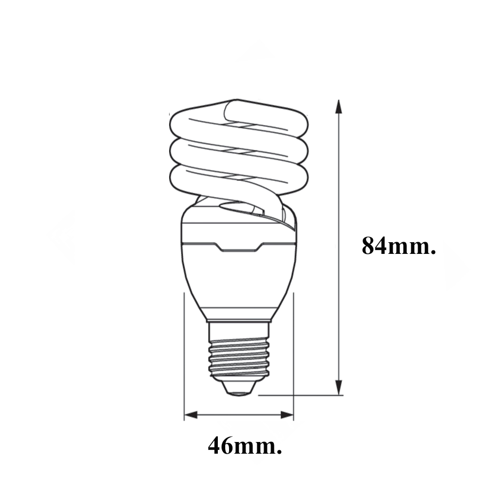 หลอดประหยัดไฟทอนาโด 8W CDL/WW E27 PHILIPS