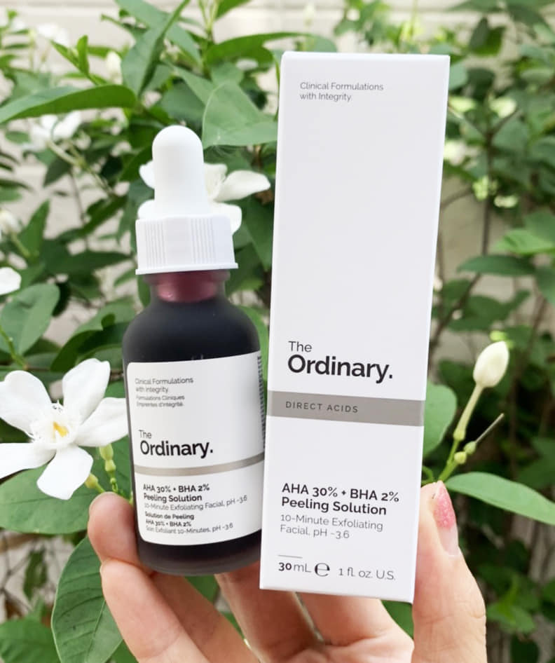 The Ordinary AHA 30% + BHA 2% Peeling Solution 30ml. เซรั่มขจัดเซลล์ผิวเสื่อมสภาพ มาส์กม่วง