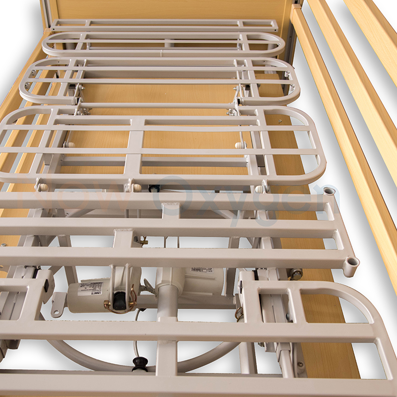 เตียงผู้ป่วยลายไม้ Solid Wood ไฟฟ้าพิเศษ แบบปรับหมุนได้ (Turnaround Premium) สำหรับกายภาพบำบัด ปรับเป็นท่านั่ง และใช้ฝึกยืน รับประกันศูนย์ไทย 6 ปี